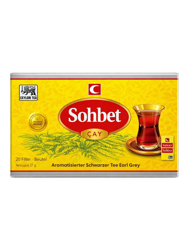 Sohbet Sohbet Çayı Earl Grey 35g – aromatisierter Schwarztee Bergamotte Filterbeutel