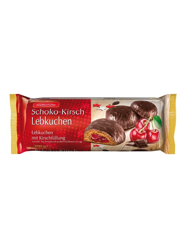 Stieffenhofer Lebkuchen Schoko-Kirsch 200g – gefüllte Lebkuchen mit Kirsche und Schokolade
