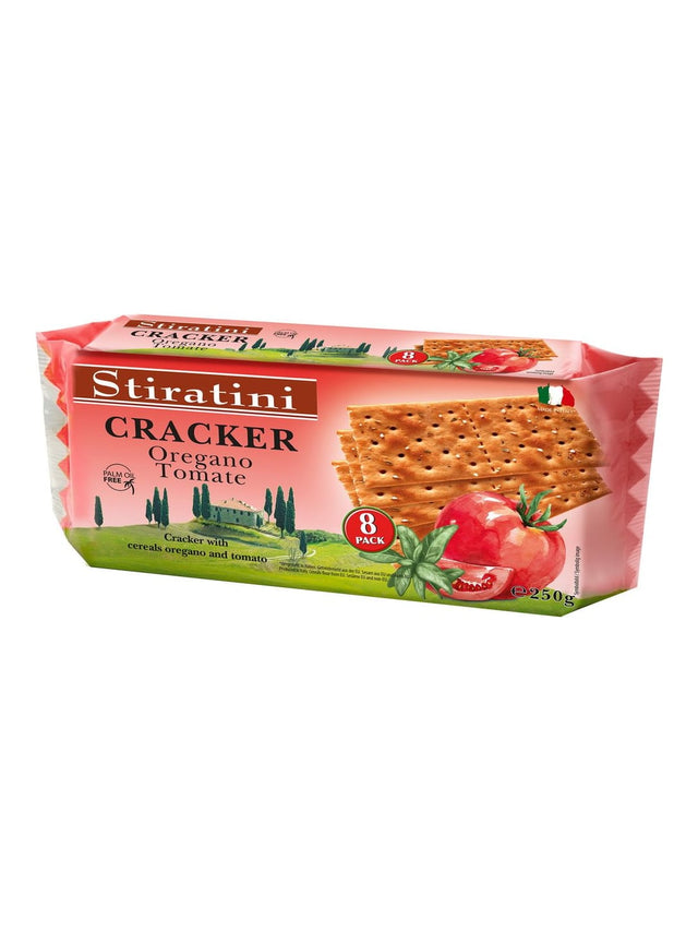 Stiratini Cracker Oregano & Tomate 250g – italienische Cracker mediterran