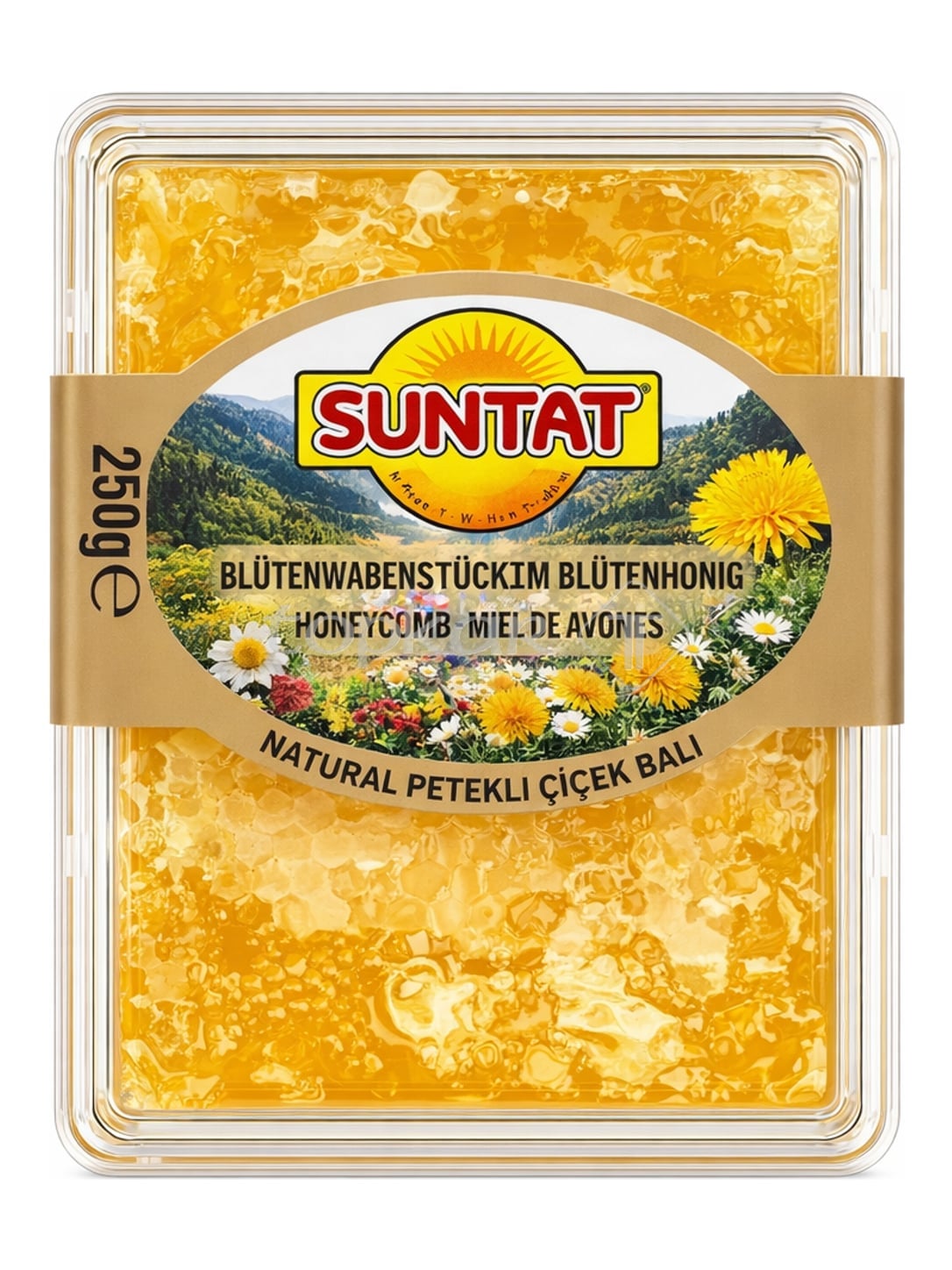 Suntat Blütenwabenstück im Blütenhonig