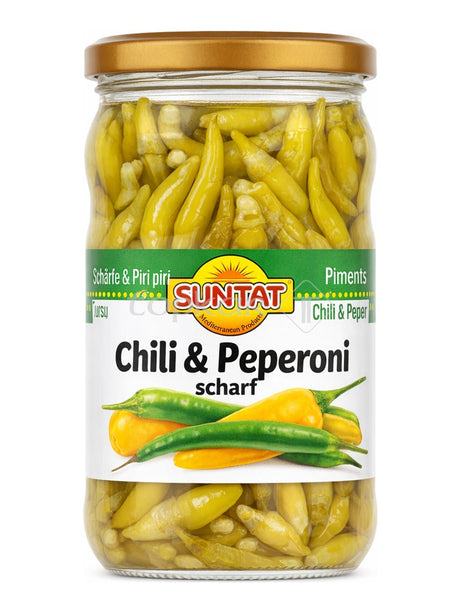 Suntat Chili und Peperoni scharf eingelegt