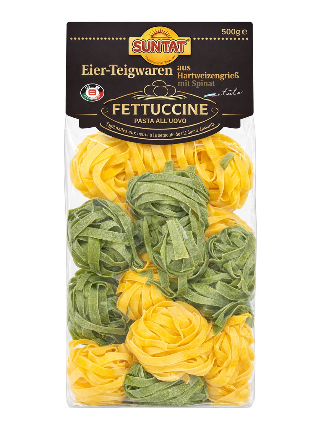 SUNTAT Fettuccine Paglia e Fieno 500g – Eier-Teigwaren mit Spinat Made in Italy