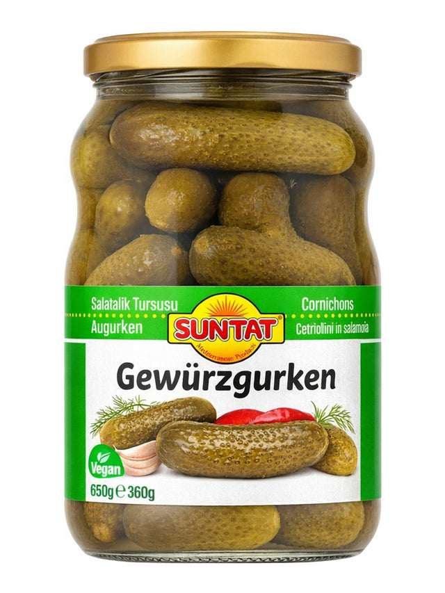 Suntat Gewürzgurken 1650g – Salatalık Turşusu Cornichons eingelegte Gurken