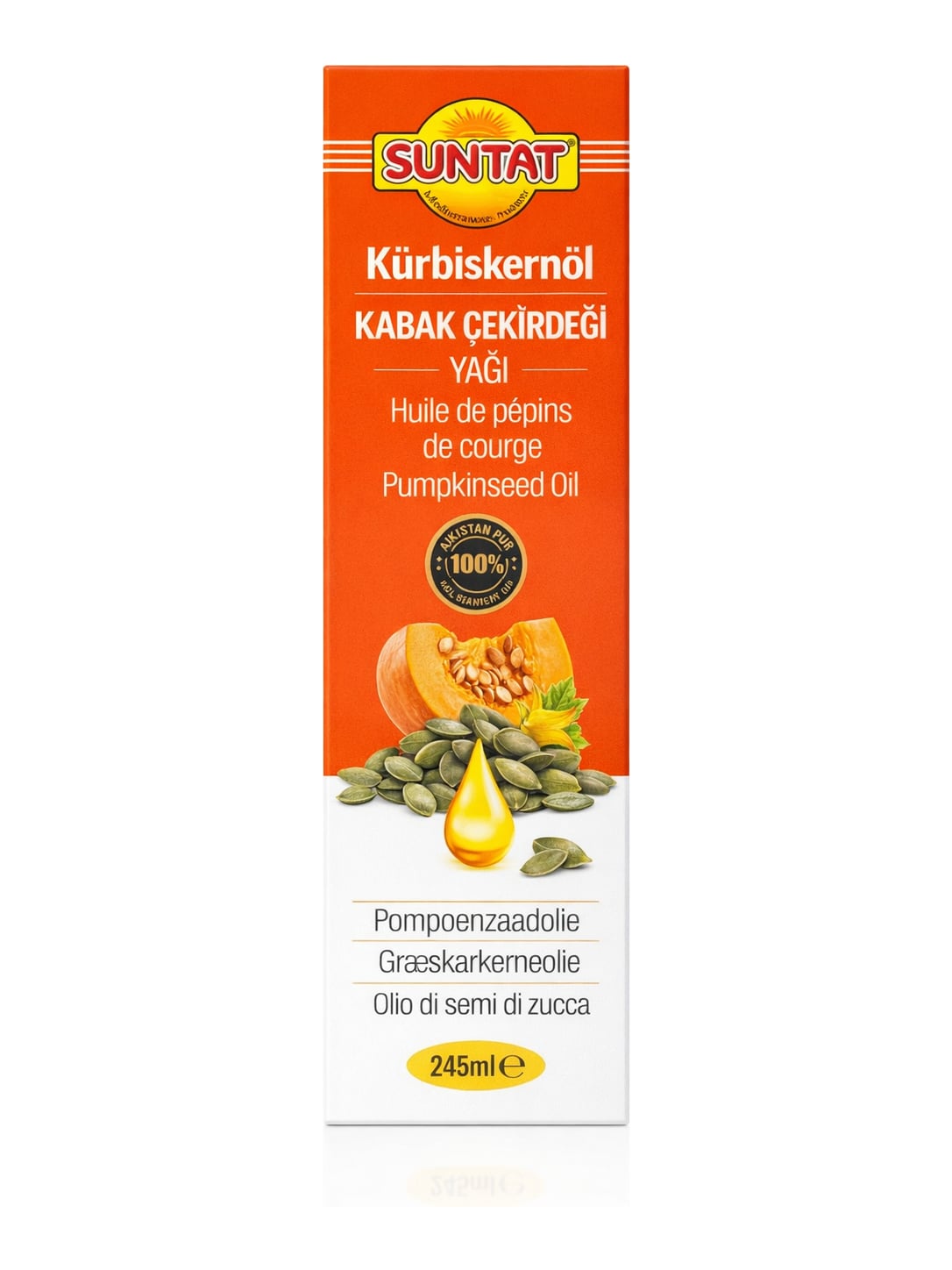 Suntat Kürbiskernöl 245 ml – Kabak Çekirdeği Yağı kaltgepresstes Speiseöl