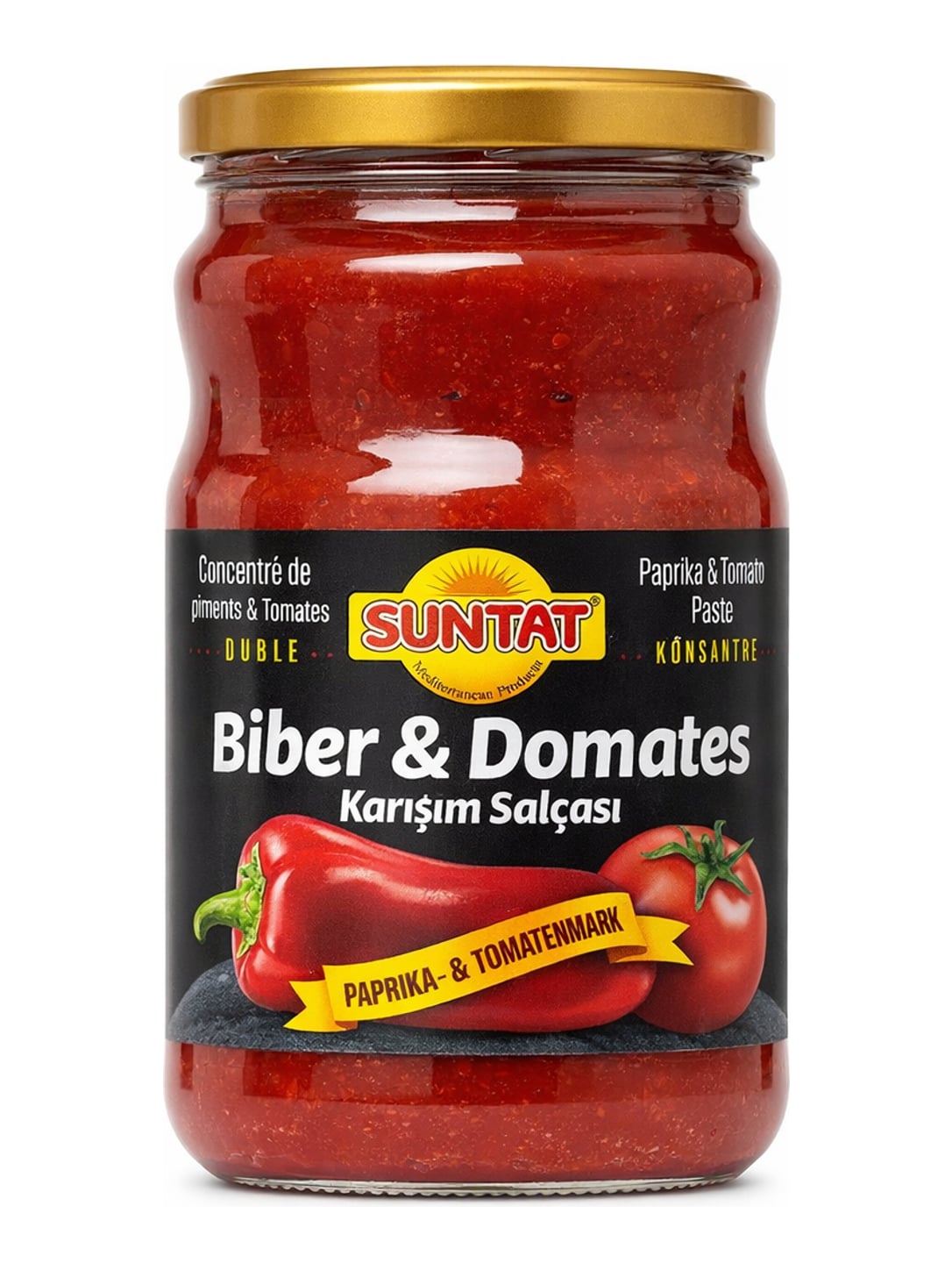 Suntat Paprika- & Tomatenmark Mischung 650g – Biber & Domates Karışım Salçası türkische Mischpaste