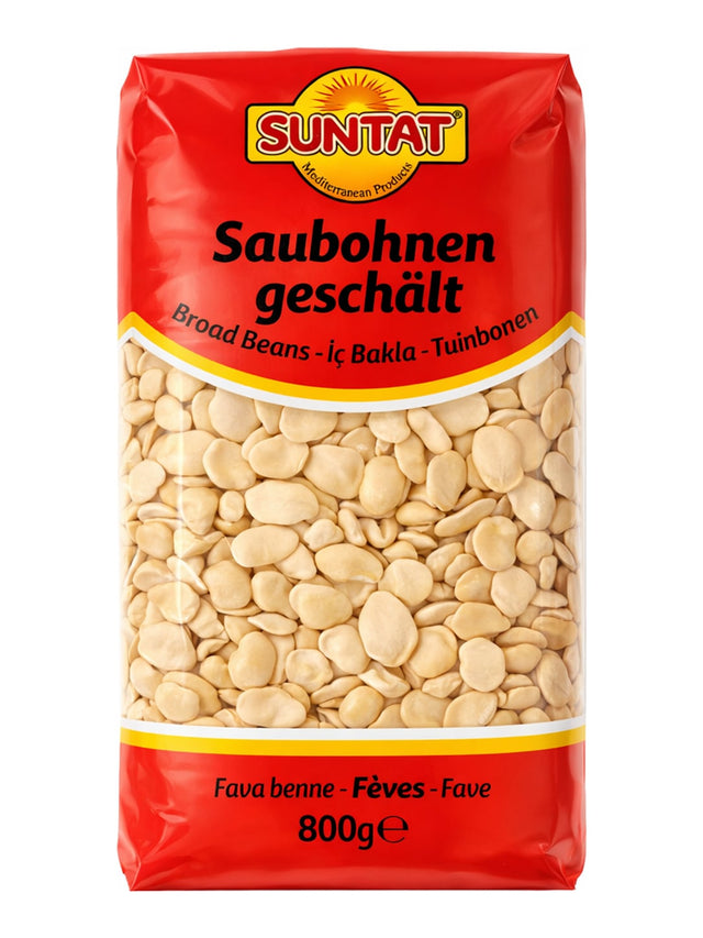 Suntat Saubohnen Geschält 800g – İç Bakla Fava Bohnen getrocknete Hülsenfrüchte