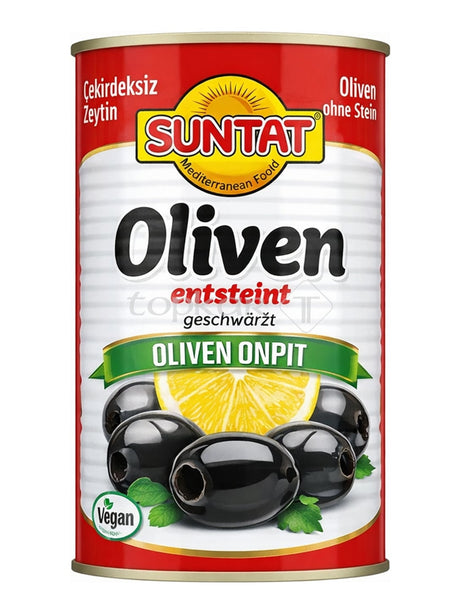 Suntat Schwarze Oliven entsteint