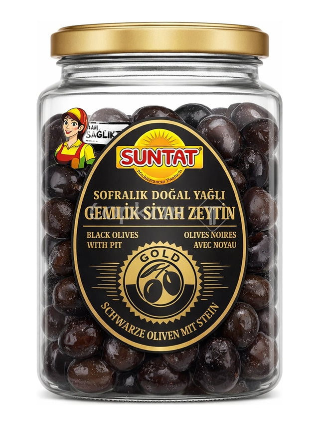 Suntat Schwarze Oliven Gemlik