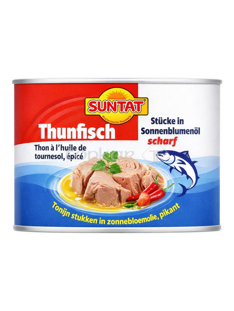 Suntat Thunfisch Stücke in Sonnenblumenöl scharf