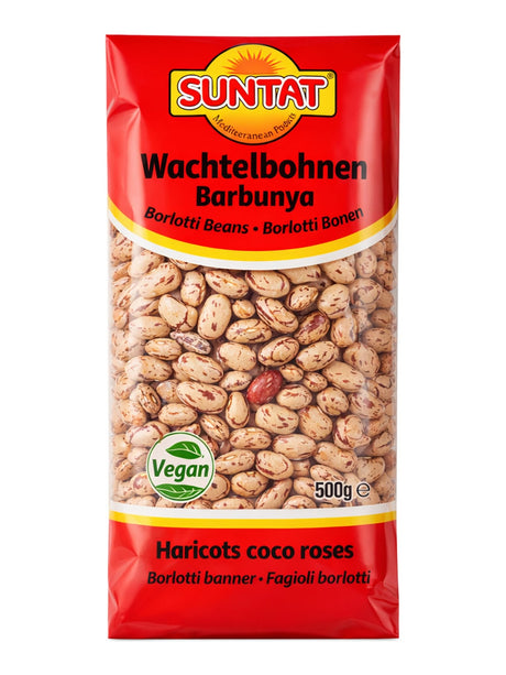 Suntat Wachtelbohnen 500g – Barbunya Borlotti Beans aus Argentinien