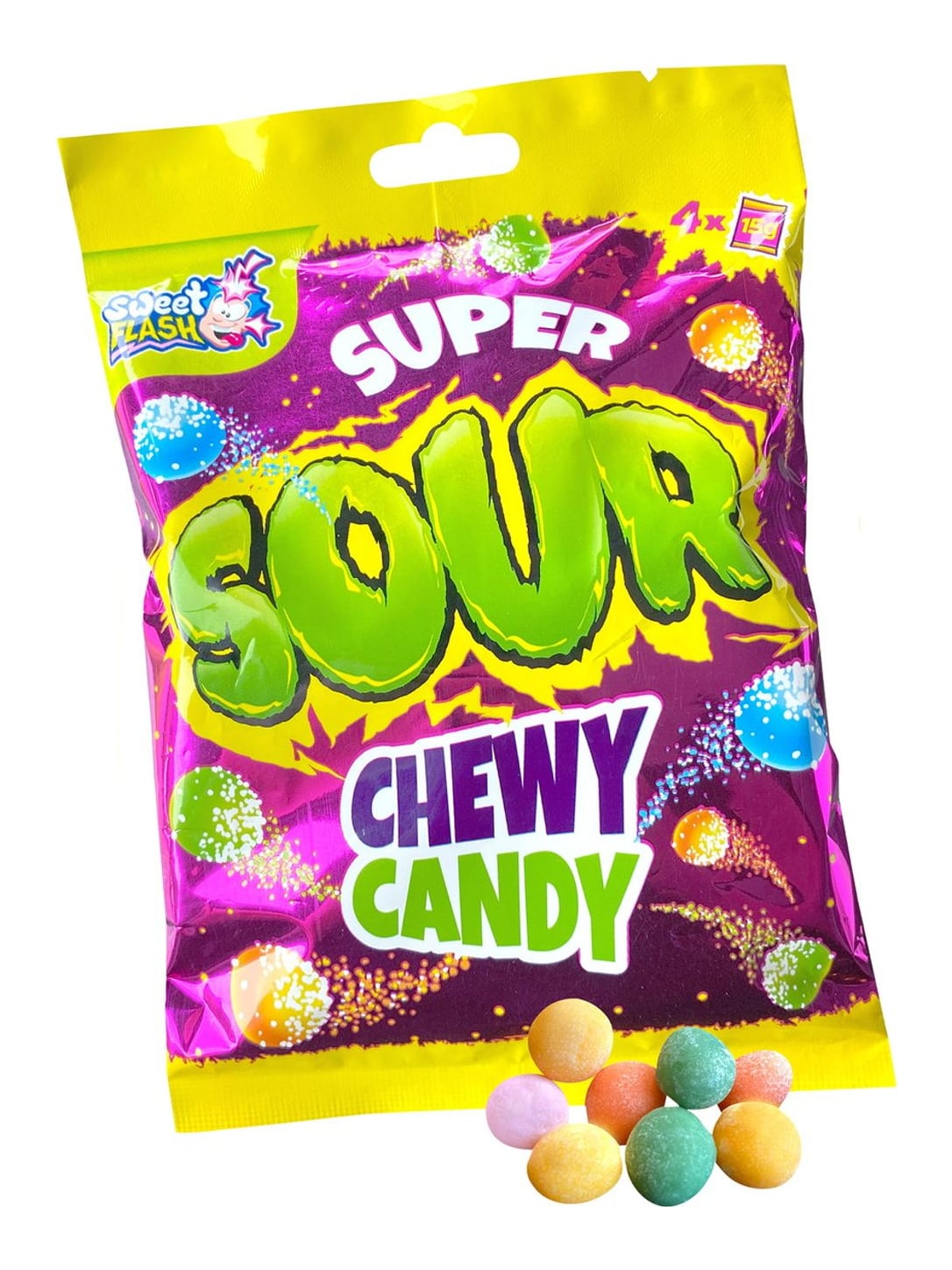 Super Sour Kaubonbons 60g – extra saure Chewy Candy Kaubonbon