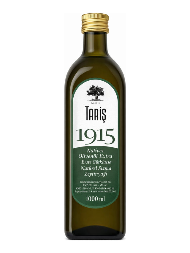 Tariş 1915 Natives Olivenöl Extra 1000 ml – Natürel Sızma Zeytinyağı kaltgepresst aus der Türkei