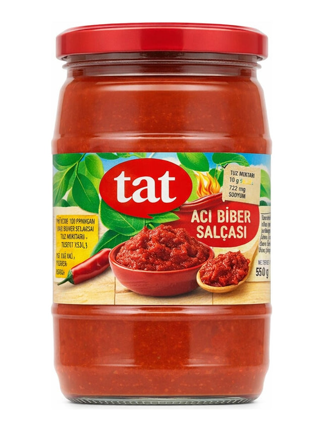 Tat Scharfe Paprikapaste 550g – Acı Biber Salçası türkische Hot Pepper Paste