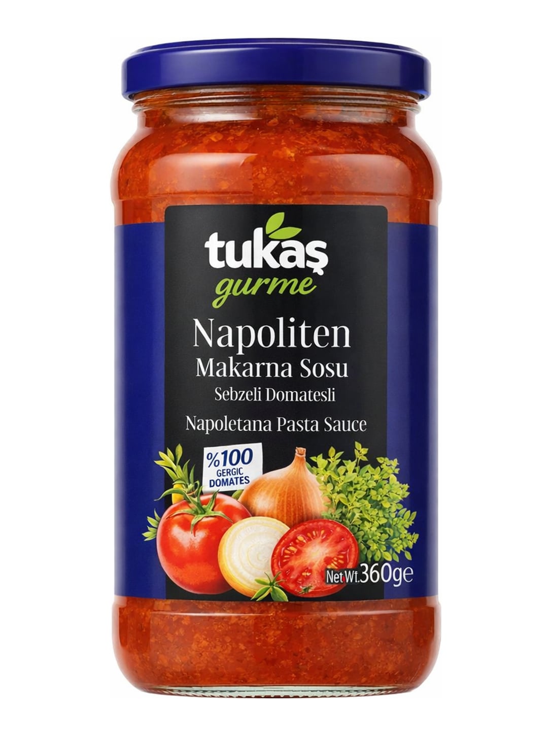 Tukaş Gurme Napoletana Pastasauce 360g – Napoliten Makarna Sosu Sebzeli Domatesli
