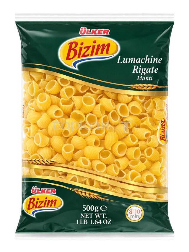 Ülker Bizim Manti 500g – Lumachine Rigate Mantı Nudeln aus Hartweizengrieß