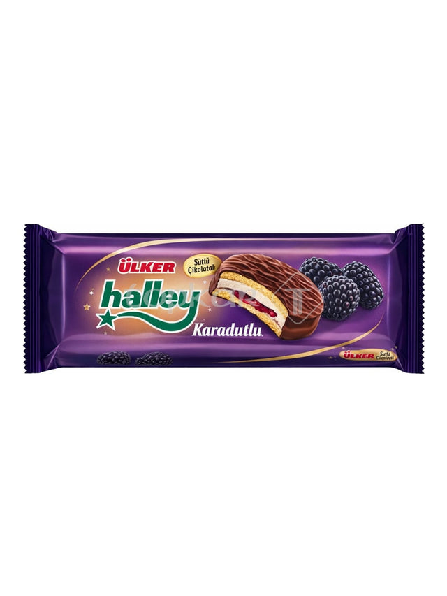 Ülker Halley Karadutlu 235g – Sandwich-Keks mit Milchschokolade und Maulbeere