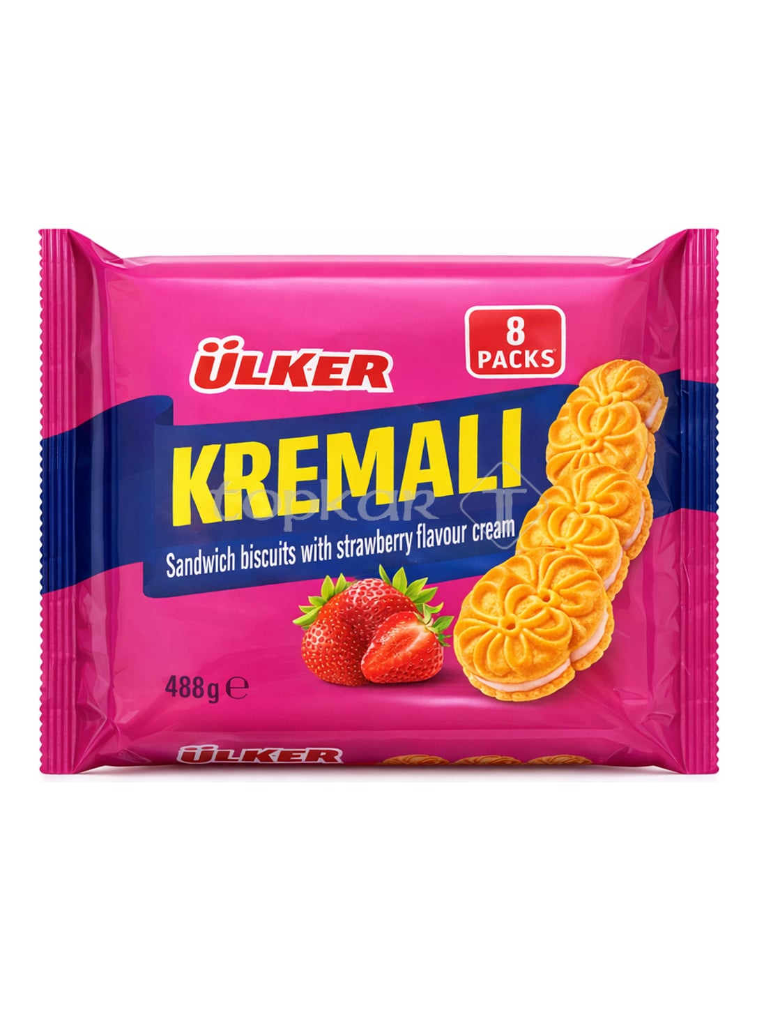 Ülker Sandwich Kekse Erdbeere 488g – Kremalı Çilekli Bisküvi Doppelkeks