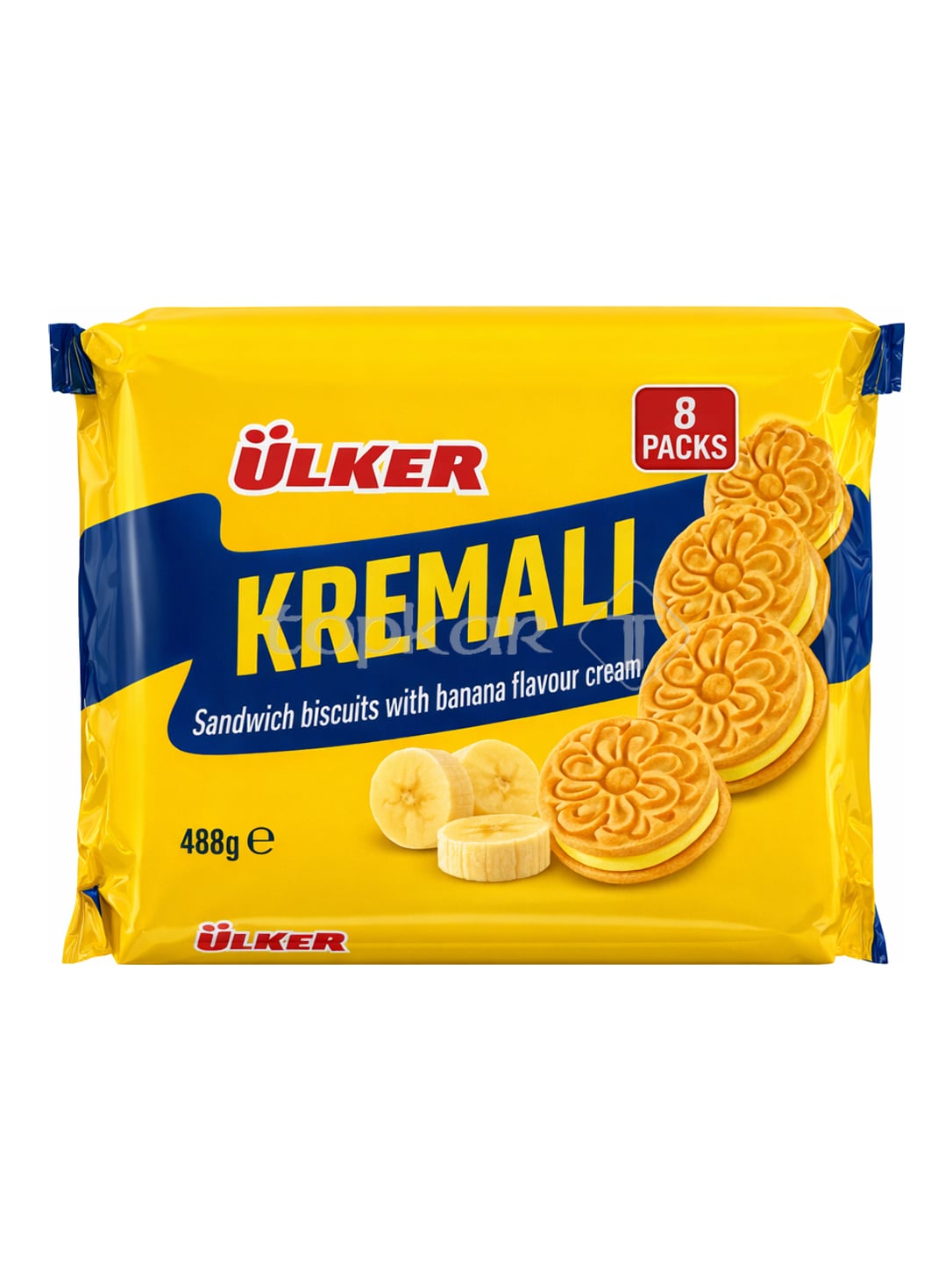 Ülker Sandwich Kekse Bananencreme 488g – Kremalı Muz Aromalı Bisküvi Doppelkekse