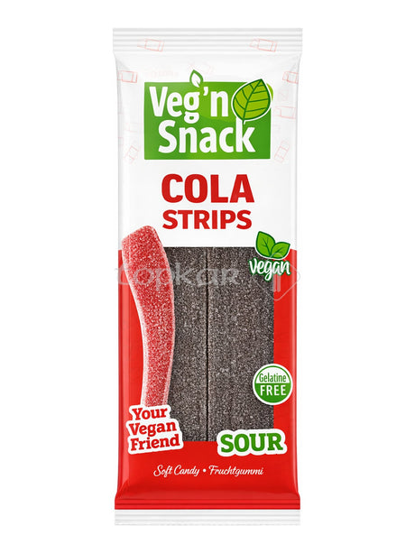 Veg'n Snack Cola Strips Sour 170g – vegane saure Cola Fruchtgummi Streifen