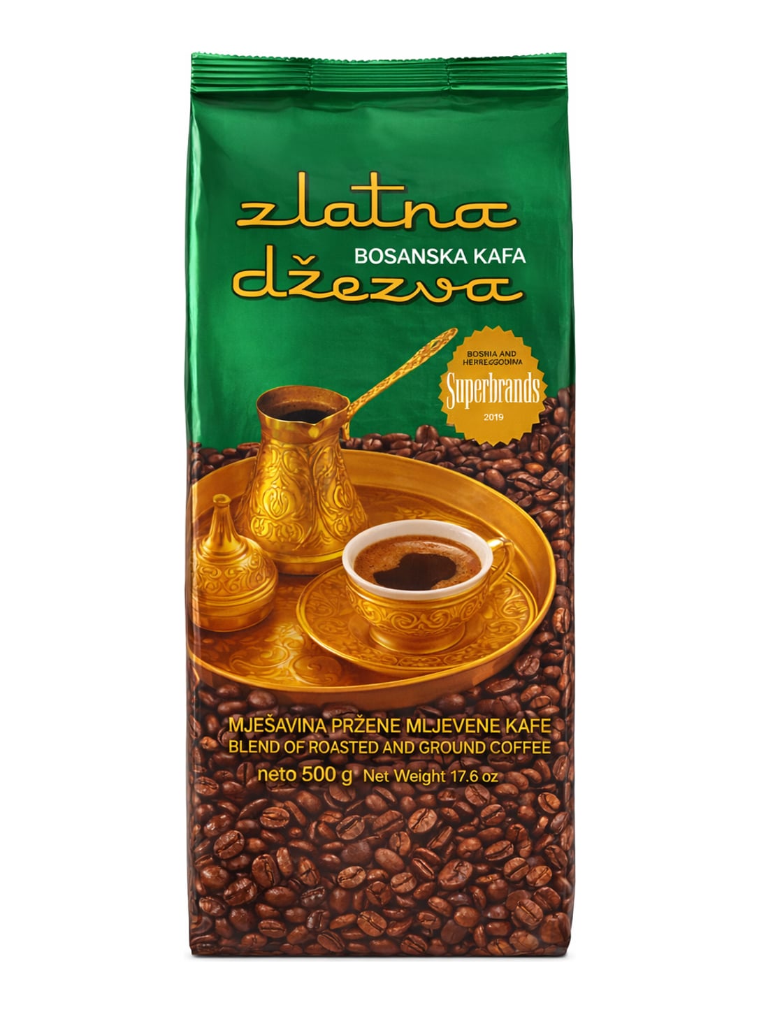 Vispak Zlatna Džezva Bosanska Kafa 500g – Bosnischer Kaffee gemahlen geröstet