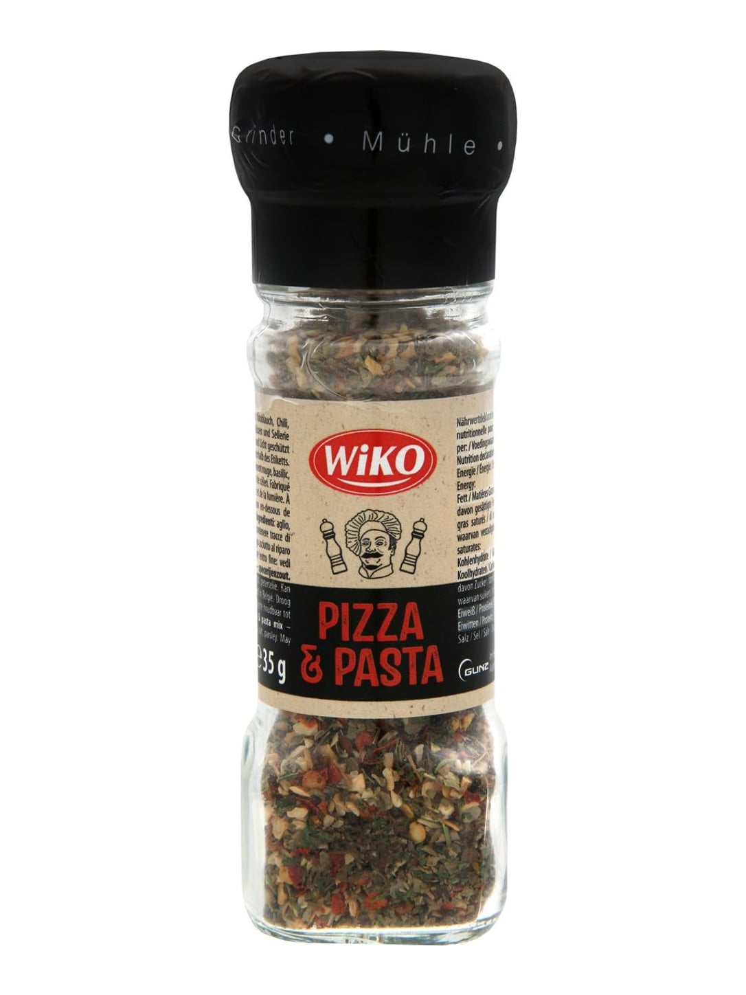 Wiko Gewürzmühle Pizza- und Pastagewürz 35g – italienisches Gewürz für Pizza und Pasta