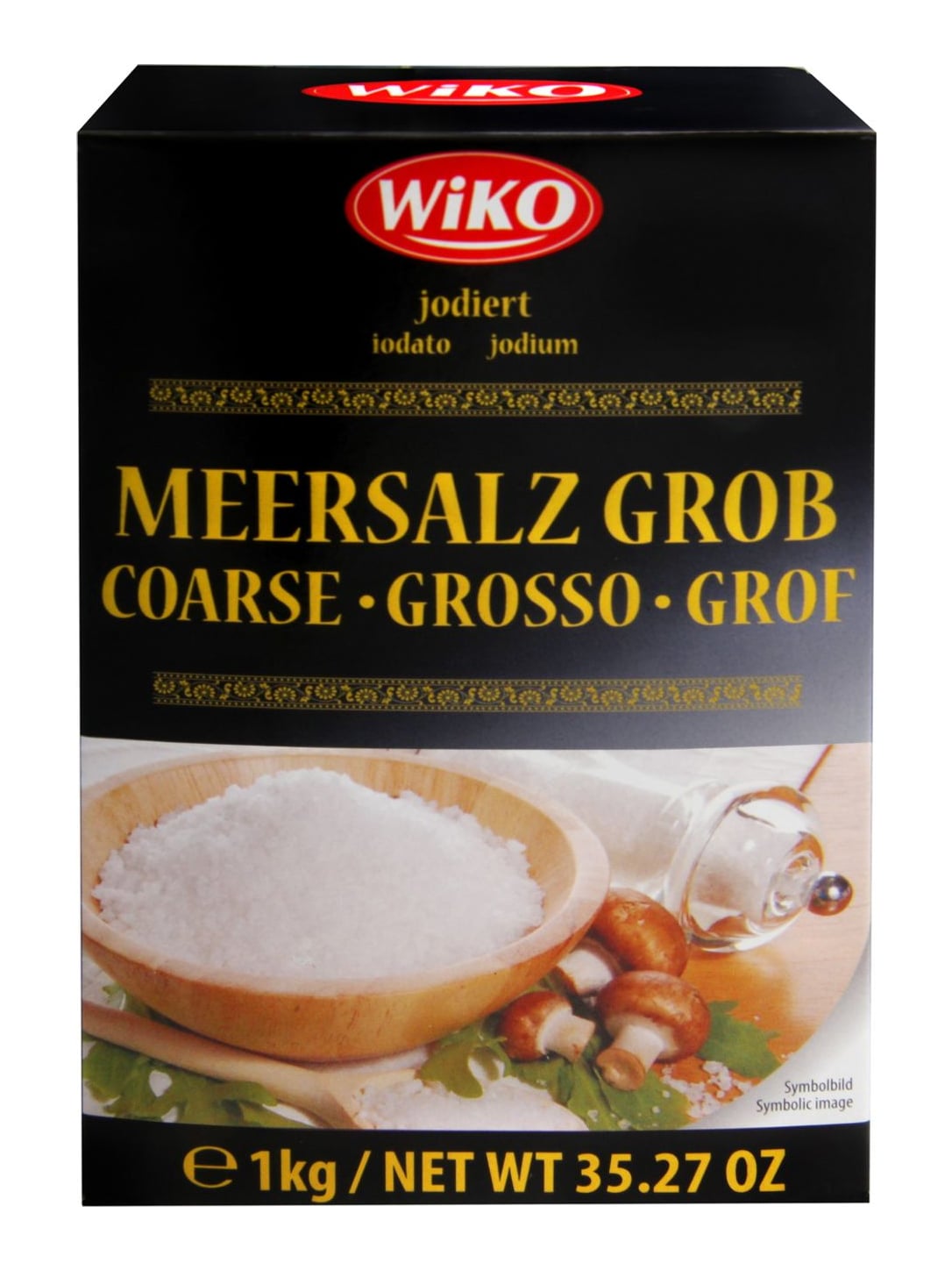 WiKO Meersalz jodiert grob 1 kg – grobes Speisesalz aus Italien