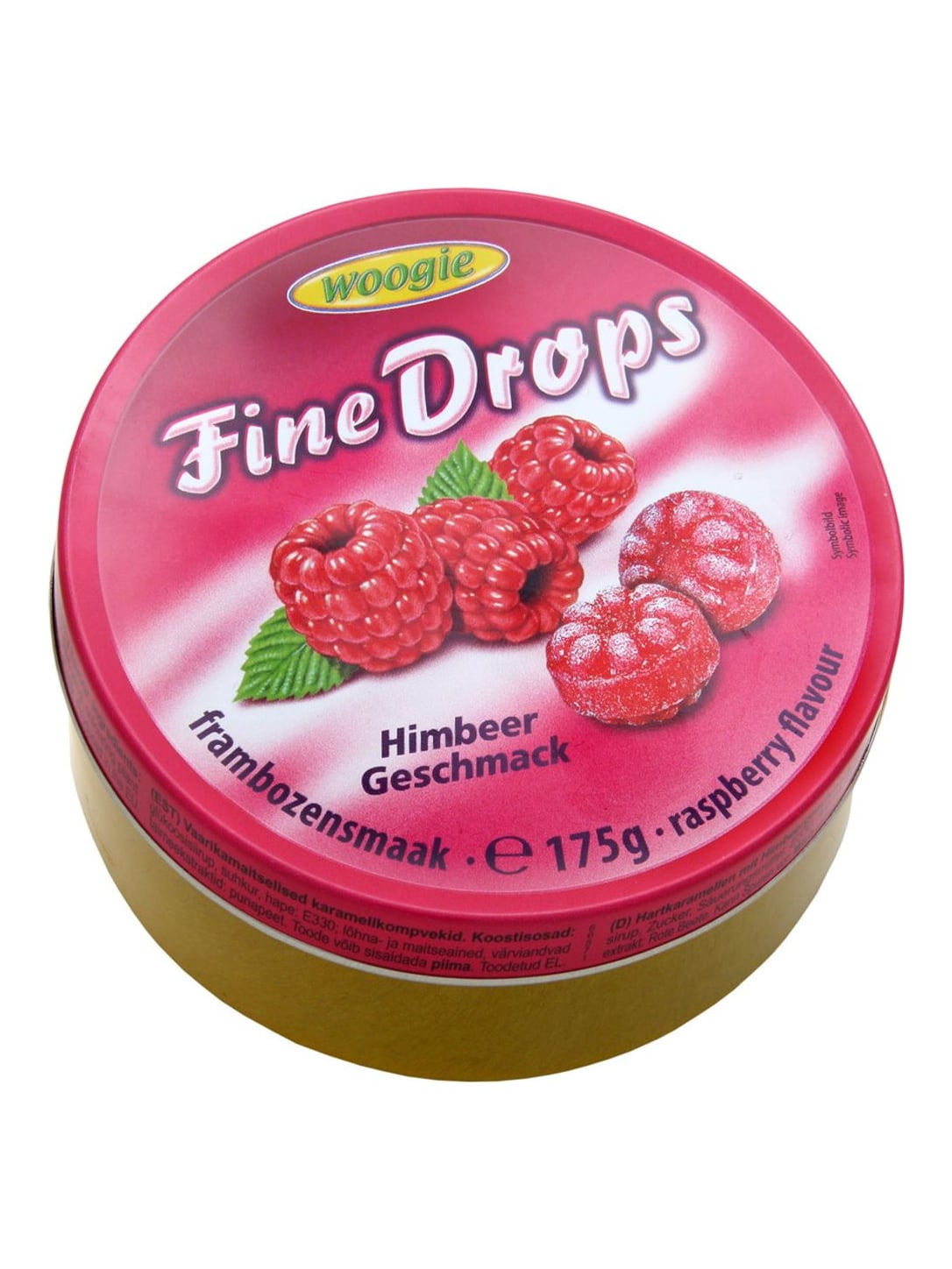 Woogie Bonbons mit Himbeergeschmack 175g – Fine Drops Himbeer Hartbonbons