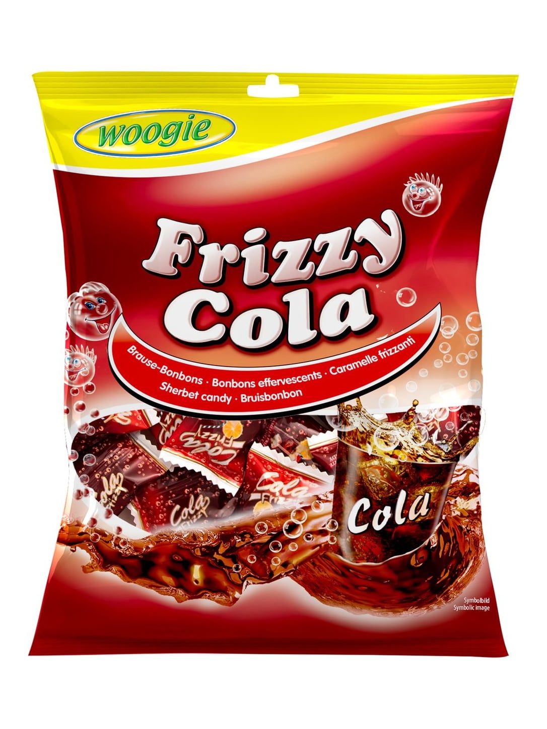 Woogie Frizzy Cola 170g – Cola Bonbons mit Brausefüllung