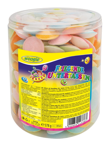Woogie Fliegende Untertassen 378g – Oblaten mit Brausefüllung UFOs