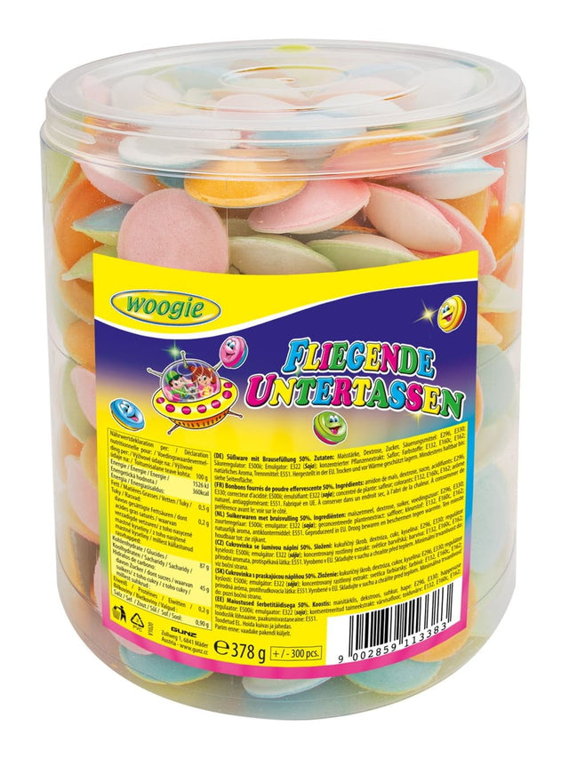 Woogie Fliegende Untertassen 378g – Oblaten mit Brausefüllung UFOs
