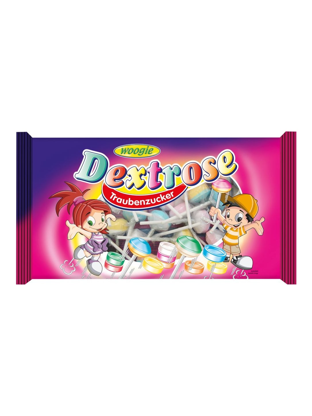Woogie Traubenzucker Lutscher 400g – Dextrose Lollipops fruchtige Traubenzucker-Lutscher