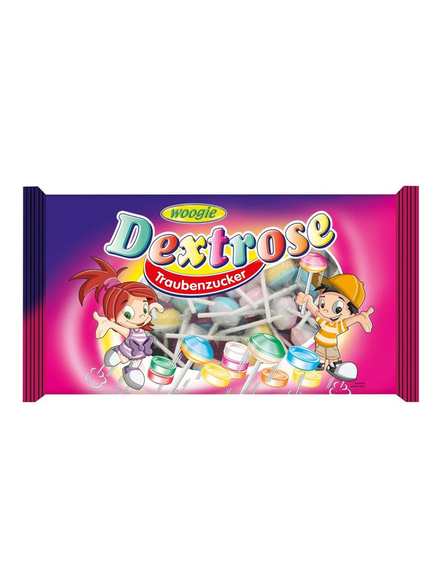 Woogie Traubenzucker Lutscher 400g – Dextrose Lollipops fruchtige Traubenzucker-Lutscher