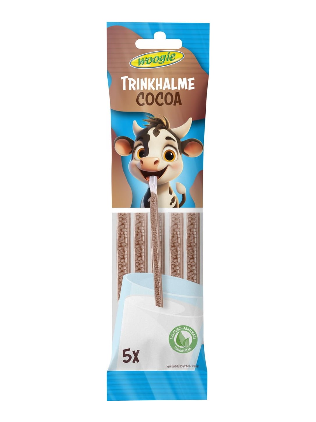 Woogie Trinkhalme Kakao 30g – Zuckerperlen mit Kakao für Milch