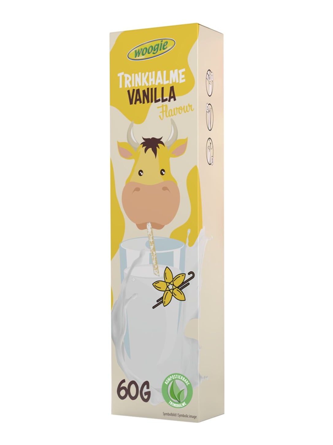 Woogie Trinkhalme Vanille 60g – Milk Straws süße Vanille Trinkhalme