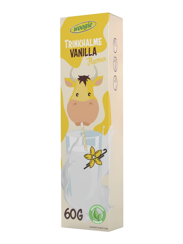 Woogie Trinkhalme Vanille 60g – Milk Straws süße Vanille Trinkhalme