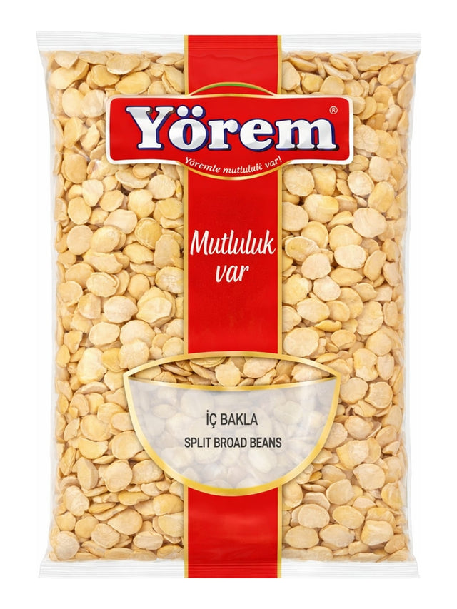 Yörem İç Bakla Split Broad Beans 1000g – geschälte gespaltene Saubohnen Fava Beans