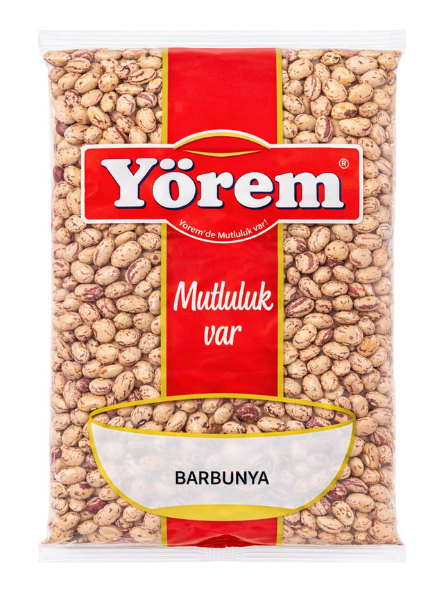 Yörem Wachtelbohnen Barbunya 1000g – getrocknete Pintobohnen Red Speckled Kidney Beans