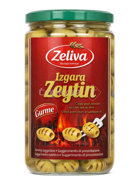 Zeliva Gegrillte Grüne Oliven