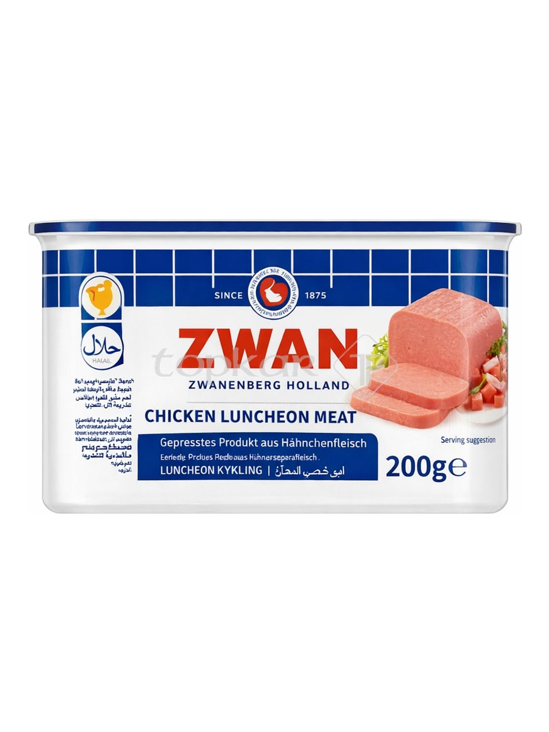 Zwan Chicken Luncheon Meat 200g – Halal Hähnchen Frühstücksfleisch